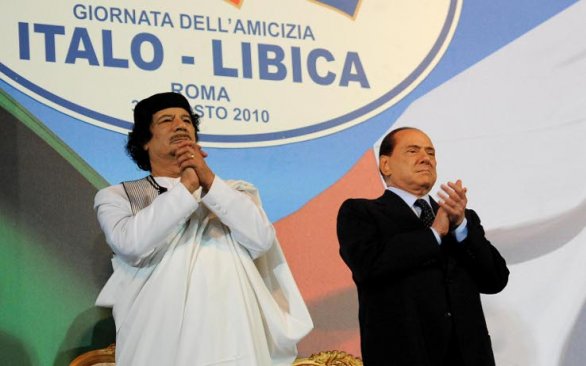 Gheddafi Berlusconi Libia Italia