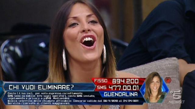 Guendalina durante la diretta