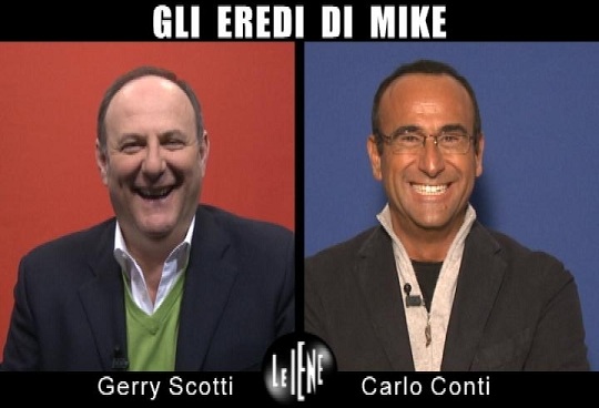 Gerry Scotti e Carlo Conti Le Iene intervista doppia Foto