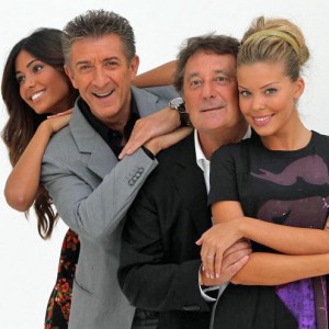 Foto delle veline con Greggio e Iacchetti