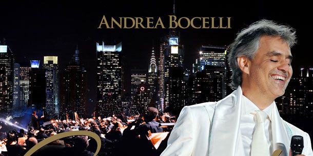 il tenore andrea bocelli live da new york