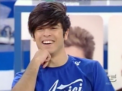 Foto di Giuseppe Giofrè durante esibizion ad Amici 11