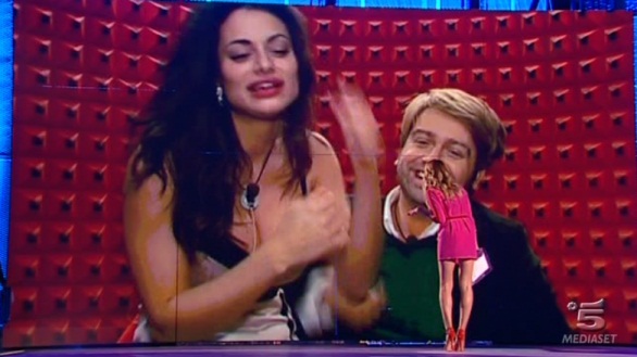 Foto di Cristina Del Basso e Patrick Ray Pugliese al GF12