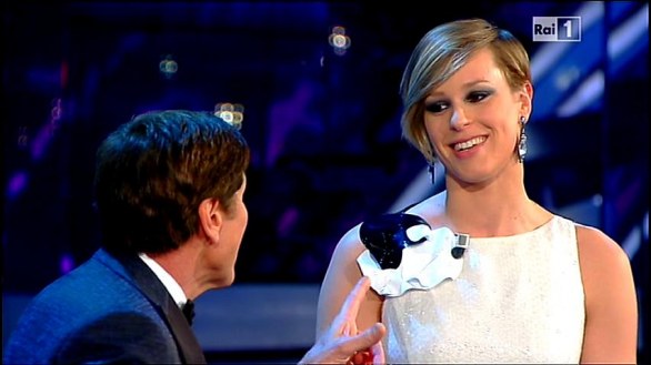 Morandi intervista la Pellegrini a Sanremo