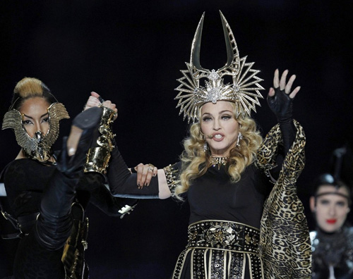 foto di madonna super bowl 2012