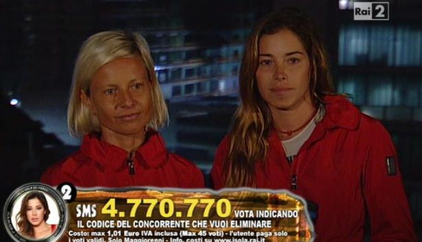 Foto di Antonella Elia e Aida Yespica all' Isola