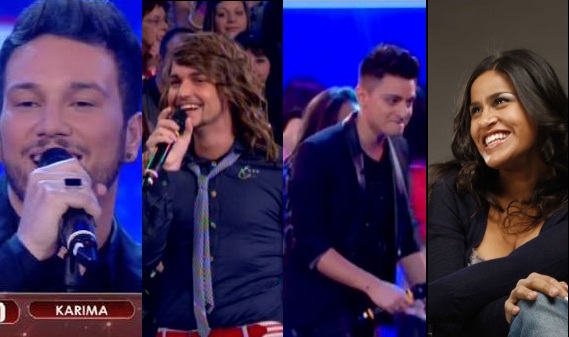 Foto di Antonino, Valerio Scanu, Virginio e Karima ad Amici 11
