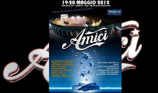 Foto locandina finale all' arena di Verona di Amici 11