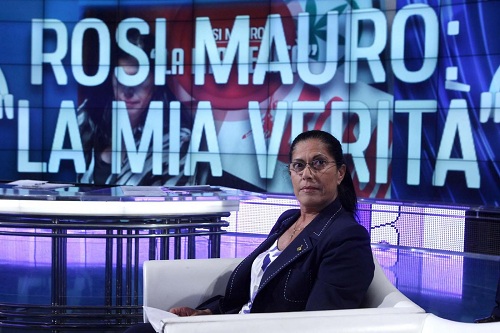La senatrice Rosi Mauro da Bruno Vespa
