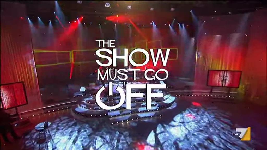 Lo studio di La7 di The show must go off