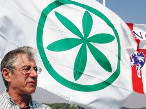 Il leader della Lega Nord Umberto Bossi