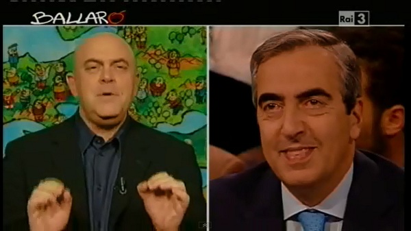 Ballarò del 15 maggio Maurizio Crozza deride Maurizio Gasparri