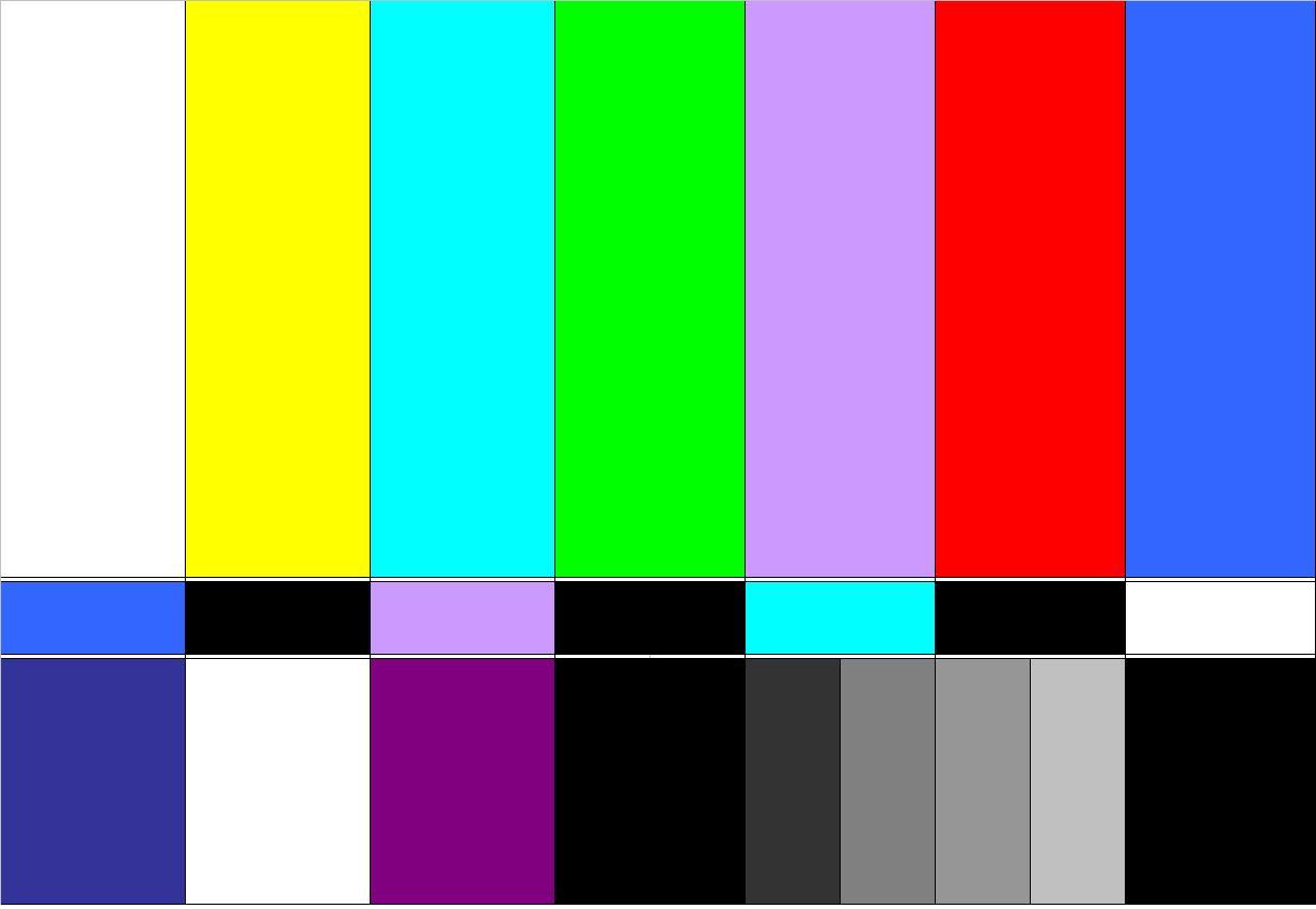 barre colorate tv