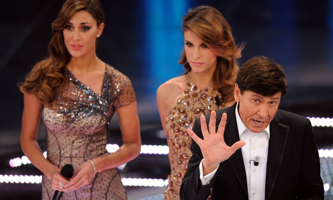 Gianni Morani e Belen Rodriguez a Sanremo