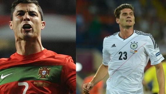 Foto di Cristiano Ronaldo e Gomez Euro 2012