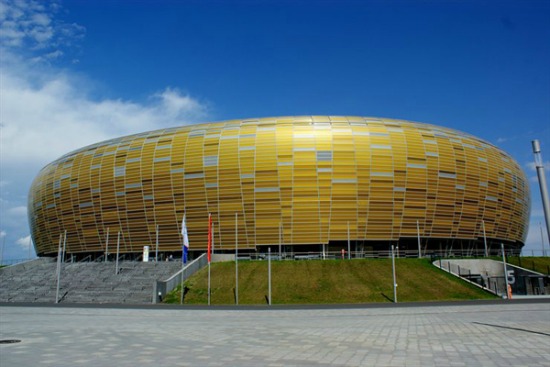 Lo Stadio di Danzica, scenario di Italia-Spagna