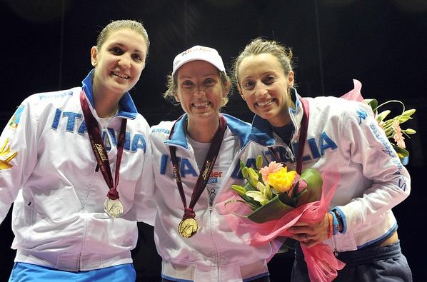 Foto di Errigo, Vezzali e Di Francisca Londra 2012