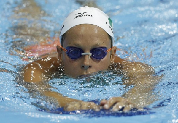 Foto di Federica Pellegrini in vasca alle Olimpiadi 2012