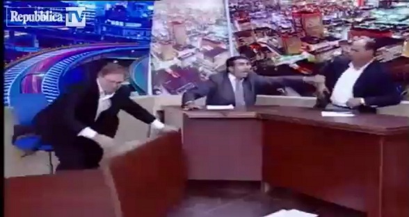 Una scena dell'acceso dibattito tv in Giordania