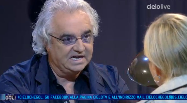 flavio briatore ospite cielo che gol intervista commissario ventura