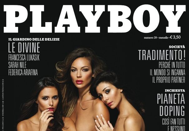 Foto di Sarah Nile sulla copertina di Playboy