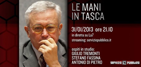 Tremonti ospite di Servizio Pubblico