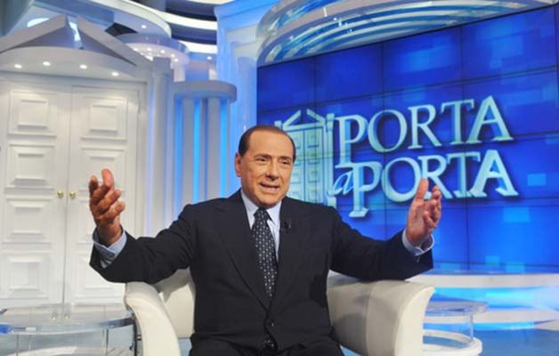 foto di silvio berlusconi ospite di Porta a Porta