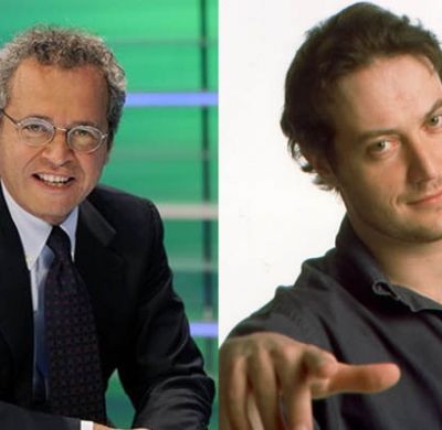 foto di corrado guzzanti e di enrico mentana