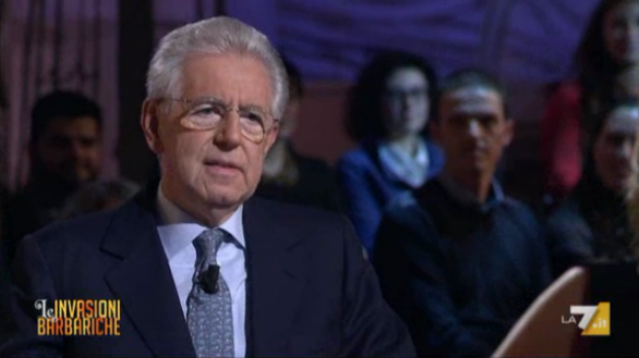 Mario Monti ospite a Le Invasioni Barbariche