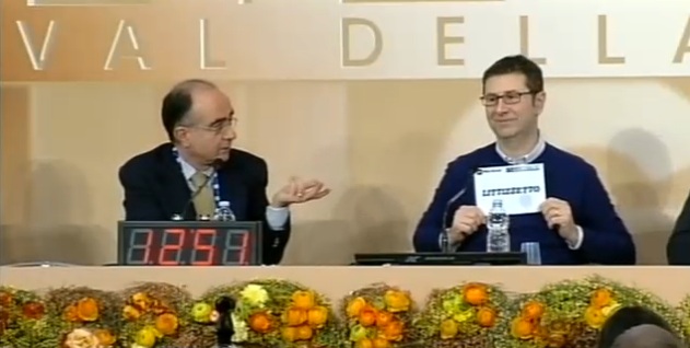 Foto di Giancarlo Leone e Fabio Fazio Sanremo 2013