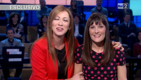 foto di virginia raffaele che imita franscesca pascale