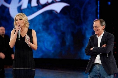 Foto di Maria De Filippi e Roberto Vecchioni ad Amici