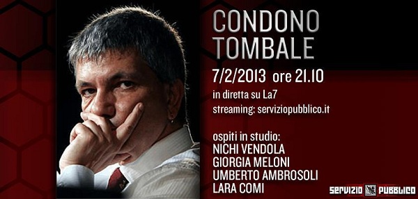 Servizio Pubblico ospita Nichi Vendola