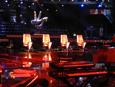 foto dello studio di the voice