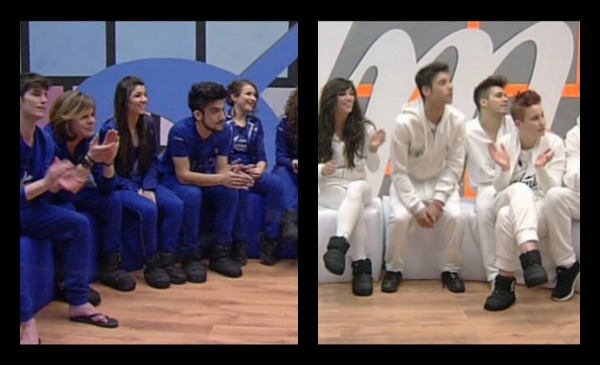 Foto della squadra bianca e squadra blu Amici 12