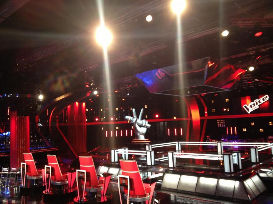 foto dello studio di the voice of italy