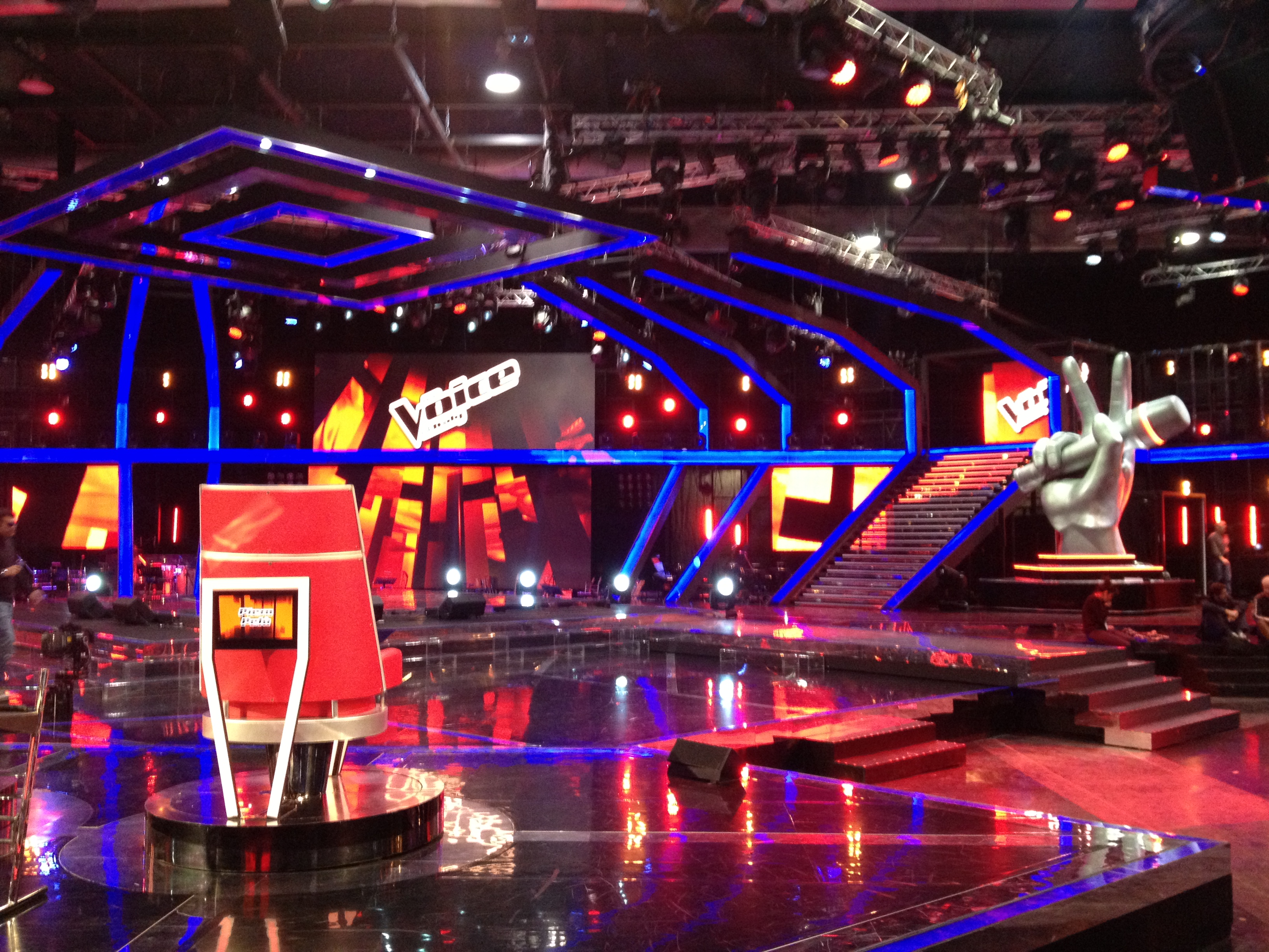 foto dello studio di the voice
