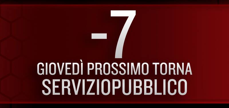 Servizio Pubblico torna il 26 settembre
