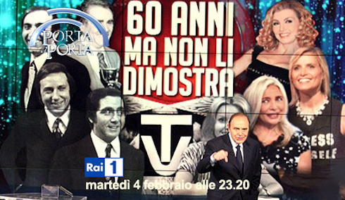 foto dei 60 anni della rai a porta a porta