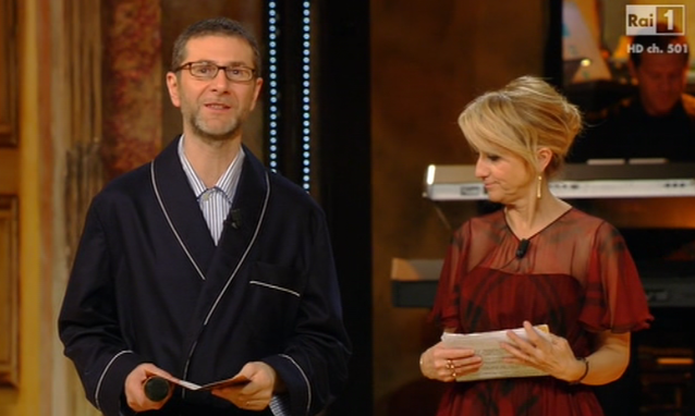 foto di fabio fazio e luciana littizzetto a sanremo 2014