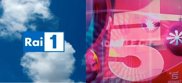 foto doppia rai uno canale 5