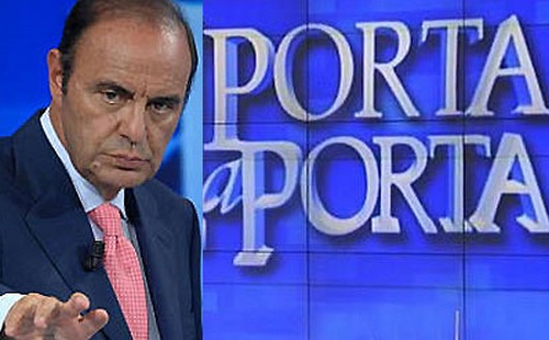 foto di bruno vespa a porta a porta