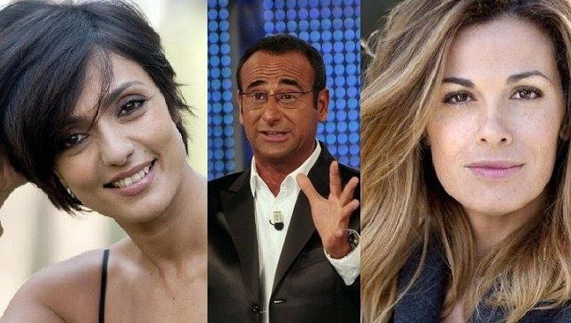 foto ambra angiolini, carlo conti e vanessa incontrada