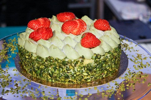 foto torta al pistacchio