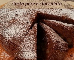 foto torta cioccolato e pere