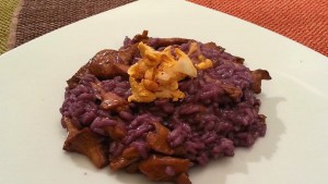 foto risotto mirtilli e finferli Cotto e Mangiato