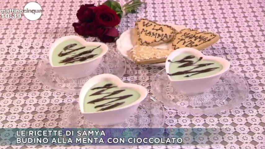 foto budino alla menta con cioccolato