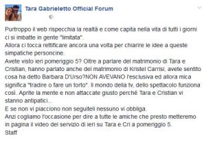 foto fanpage su Facebook di Tara Gabrieletto