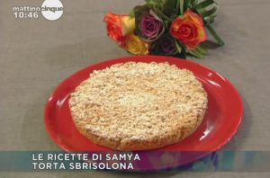 foto torta sbrisolona a Mattino 5