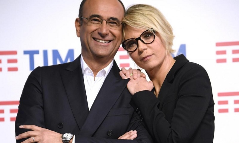 Foto Carlo Conti e Maria De Filippi